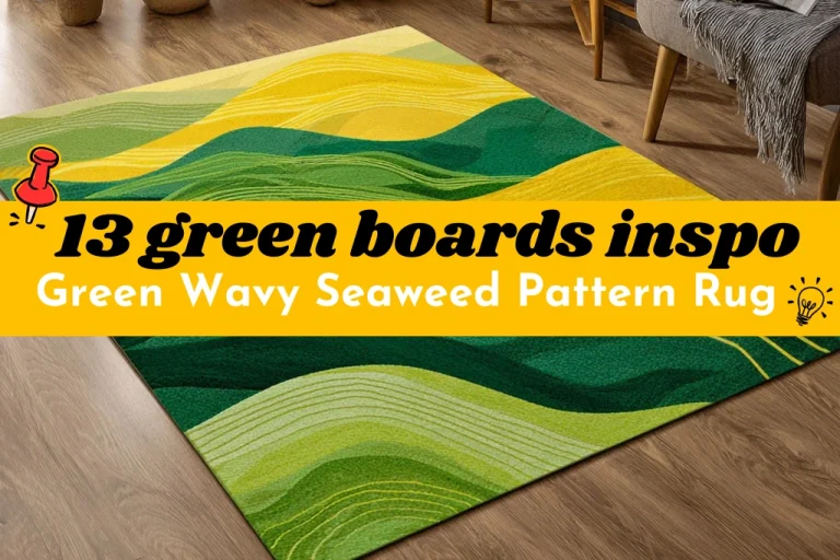 13 green boards inspo Green Wavy Seaweed Pattern Rug