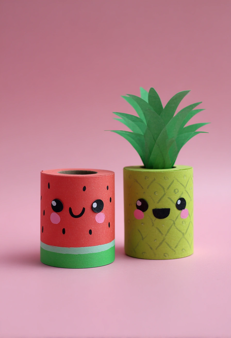 Adorable Fruit Friends from Toilet Rolls