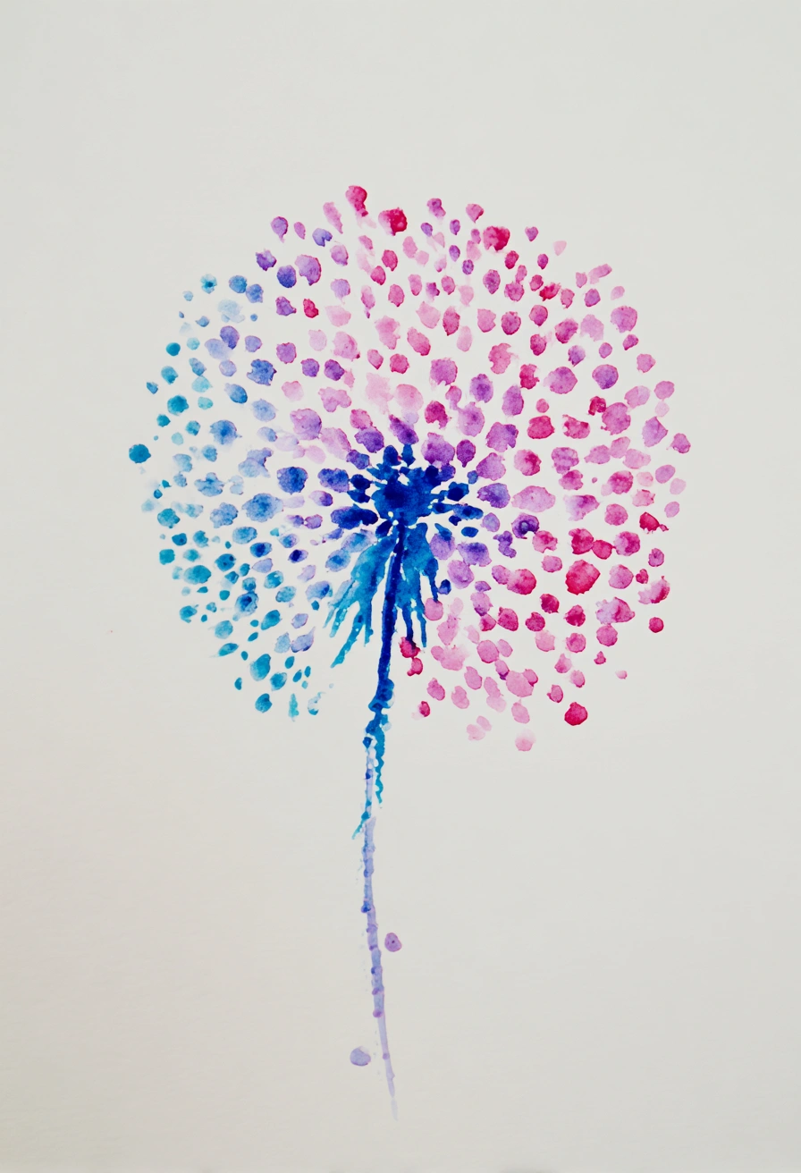 Color Burst Q-Tip Firework Painting