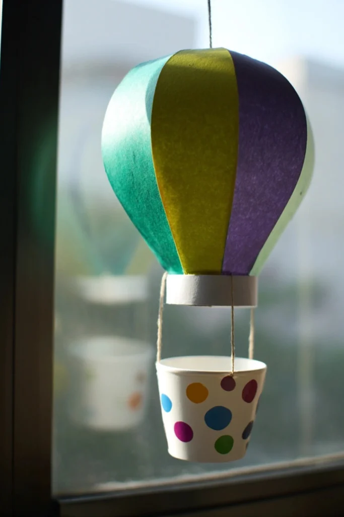 Colorful Hot Air Balloon Hanging Craft