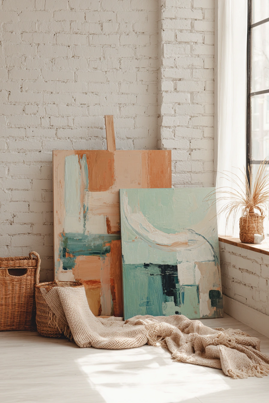 Earthy Abstracts with Coastal Hues