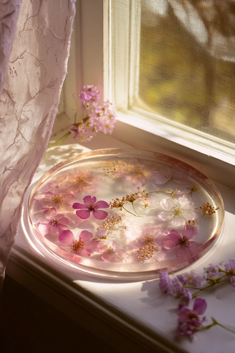 Pressed Flower Resin Tray