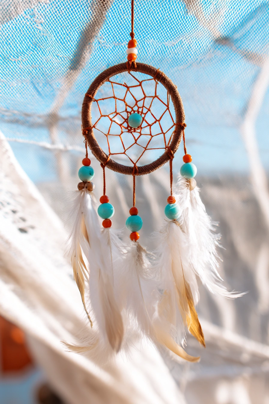 Boho Dreamcatcher with Feathers & Beads