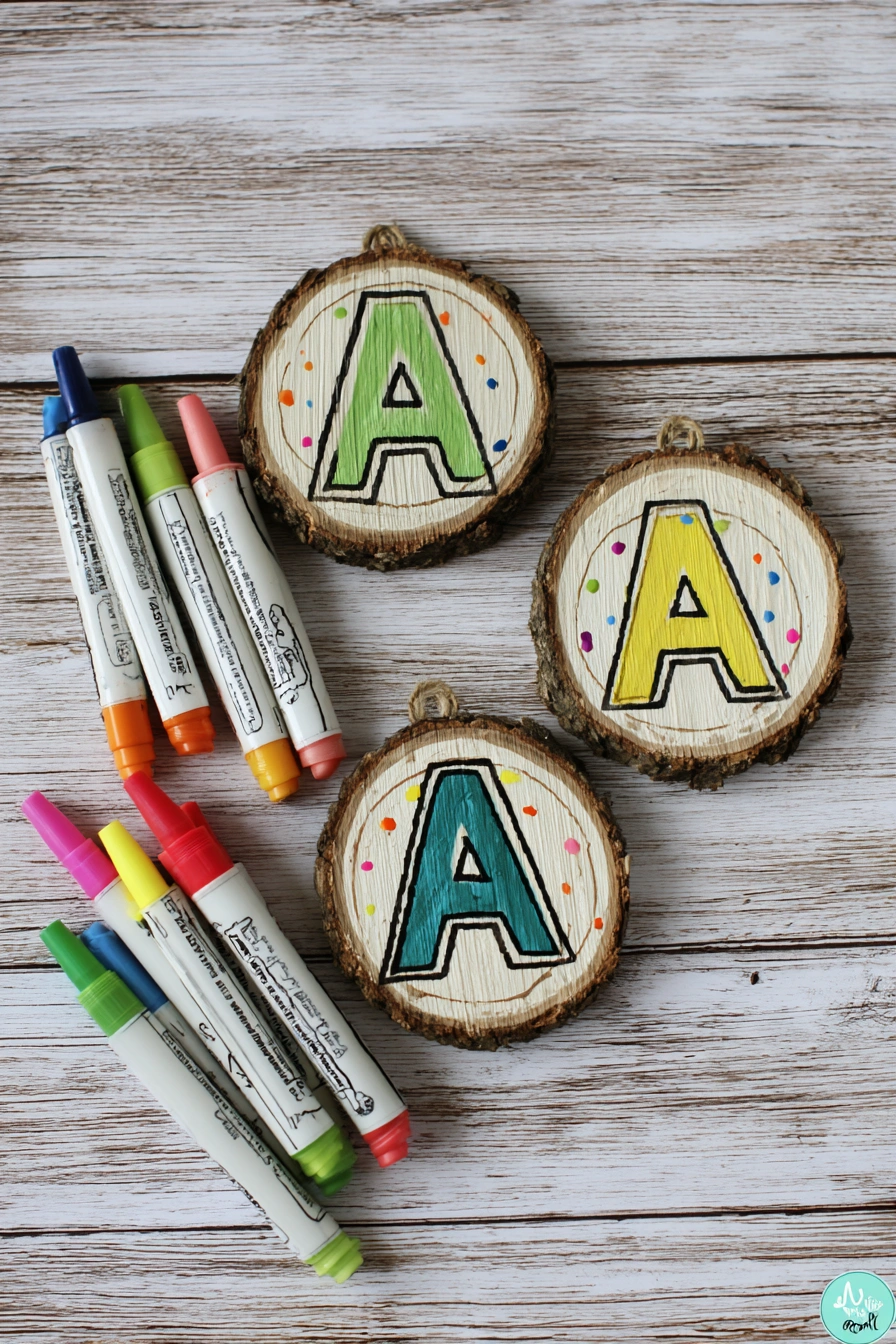 Alphabet Art with a Pop of Color