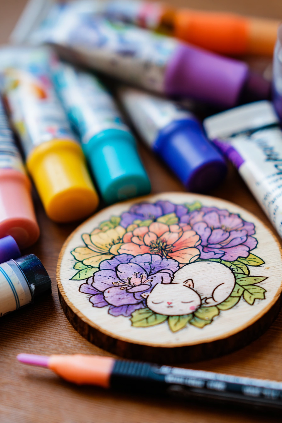 Cute Cat Nap in Floral Bloom