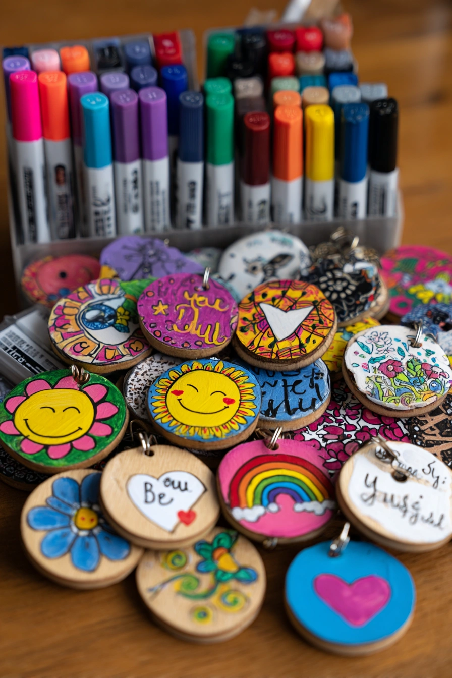 Colorful & Uplifting Mini Wood Charms