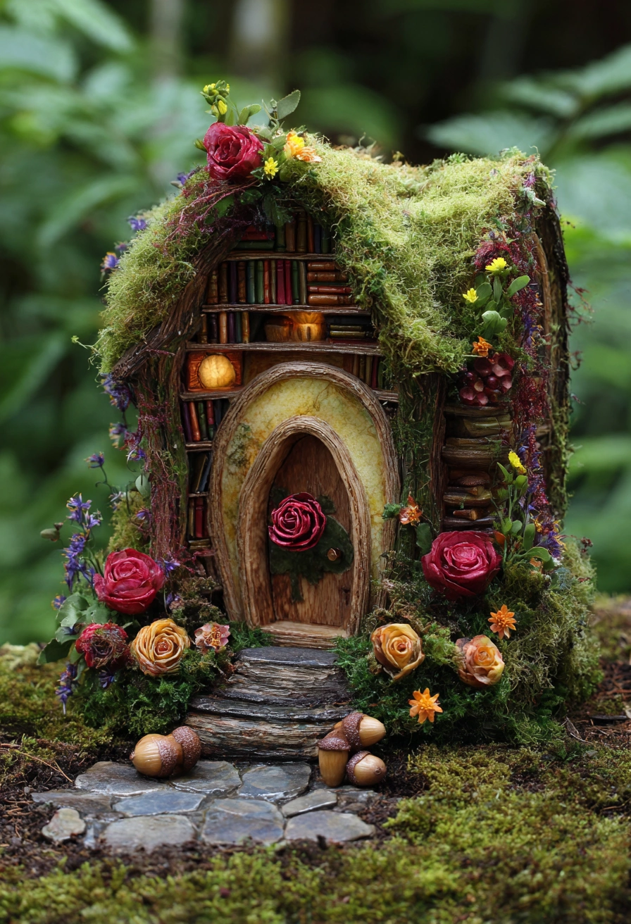 Floral Fairy Library Cottage