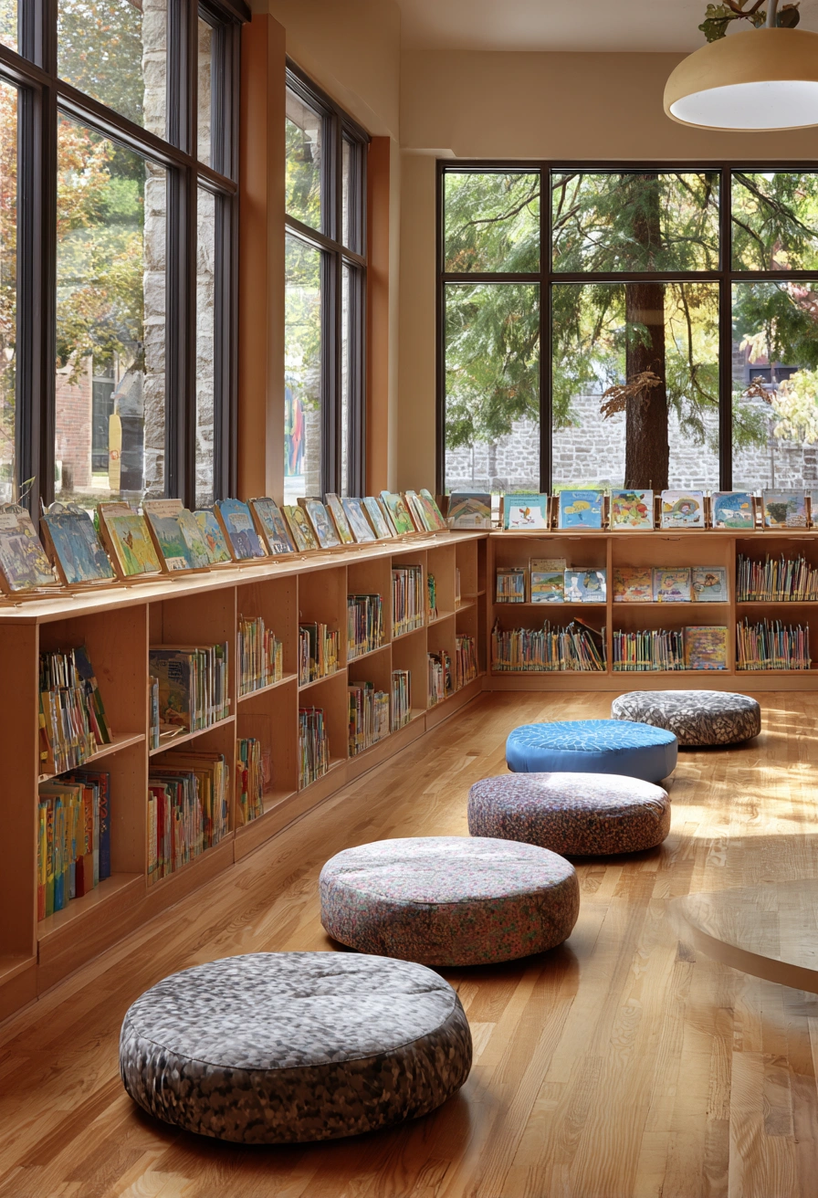 Nature-View Reading Lounge for Kids