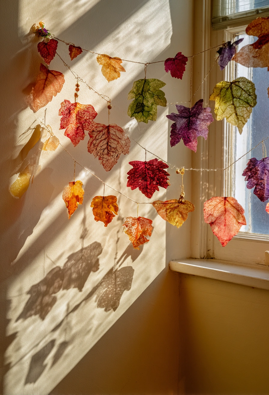 Sunlit Leaf Garland Craft