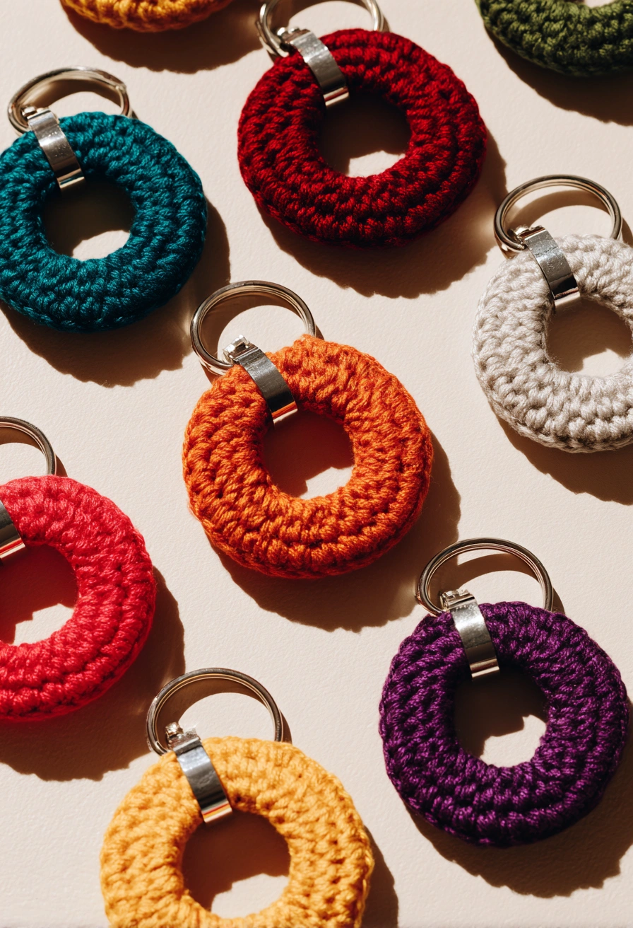 Color Pop Crochet Keychains