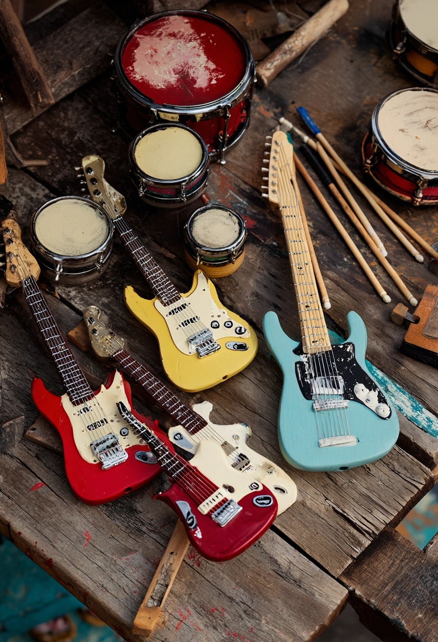 Mini Rock Band DIY Instruments