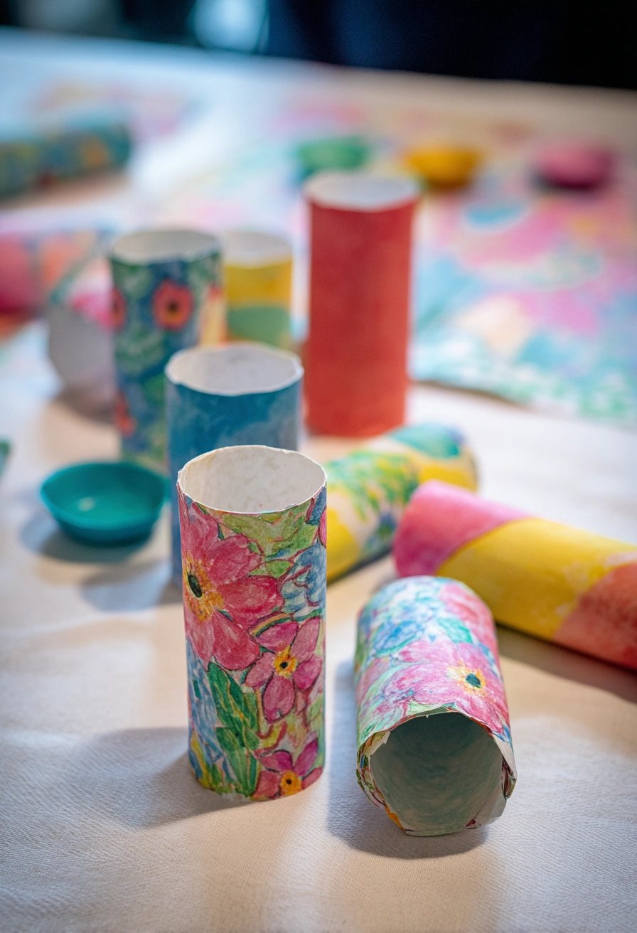 Colorful DIY Paper Roll Creations