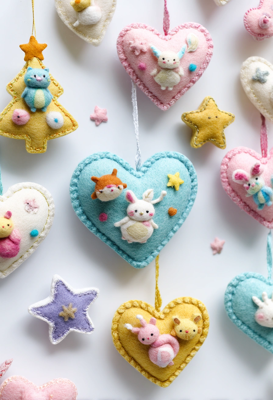 Adorable Felt Plushie Ornaments