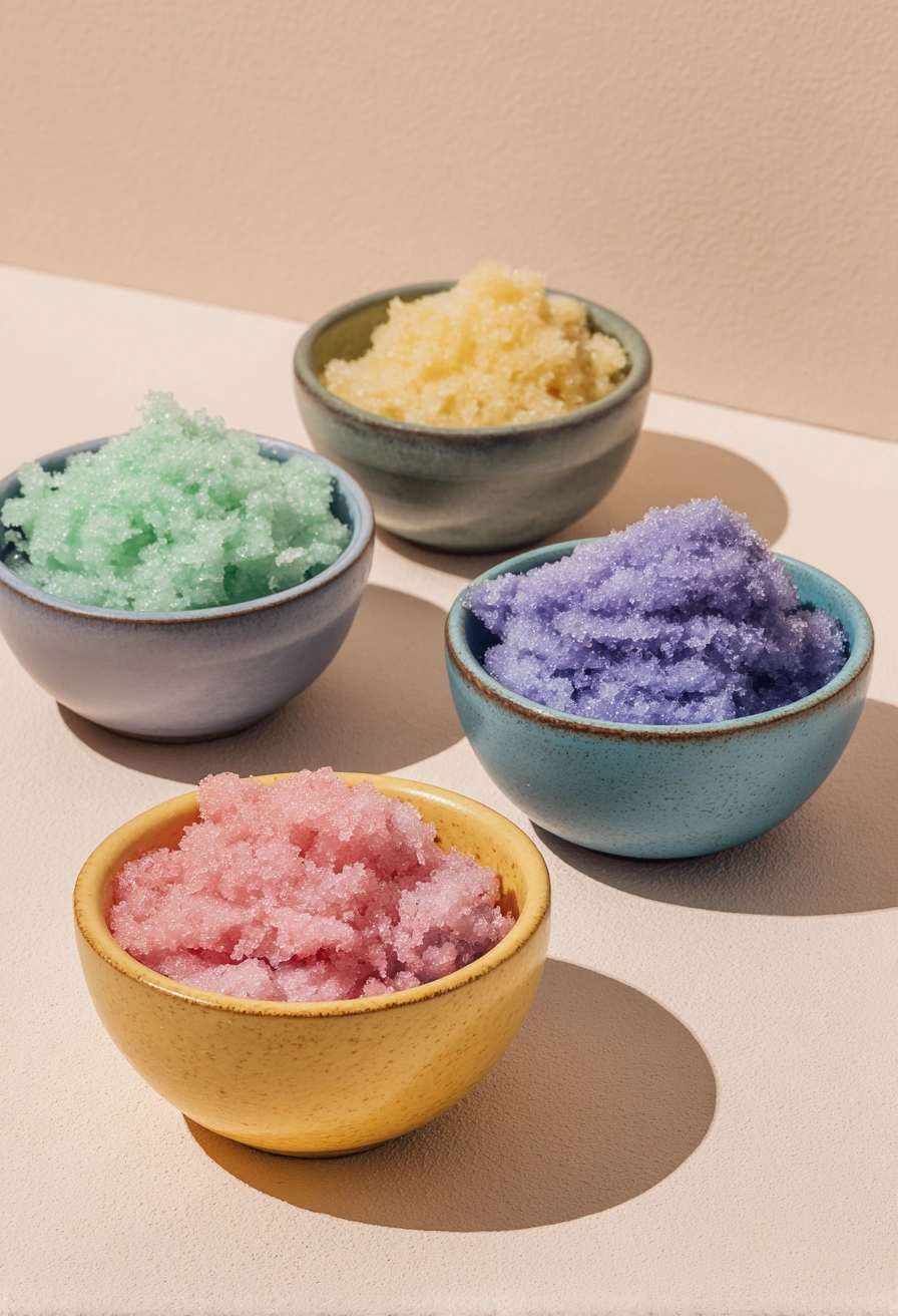 Colorful DIY Sugar Scrubs
