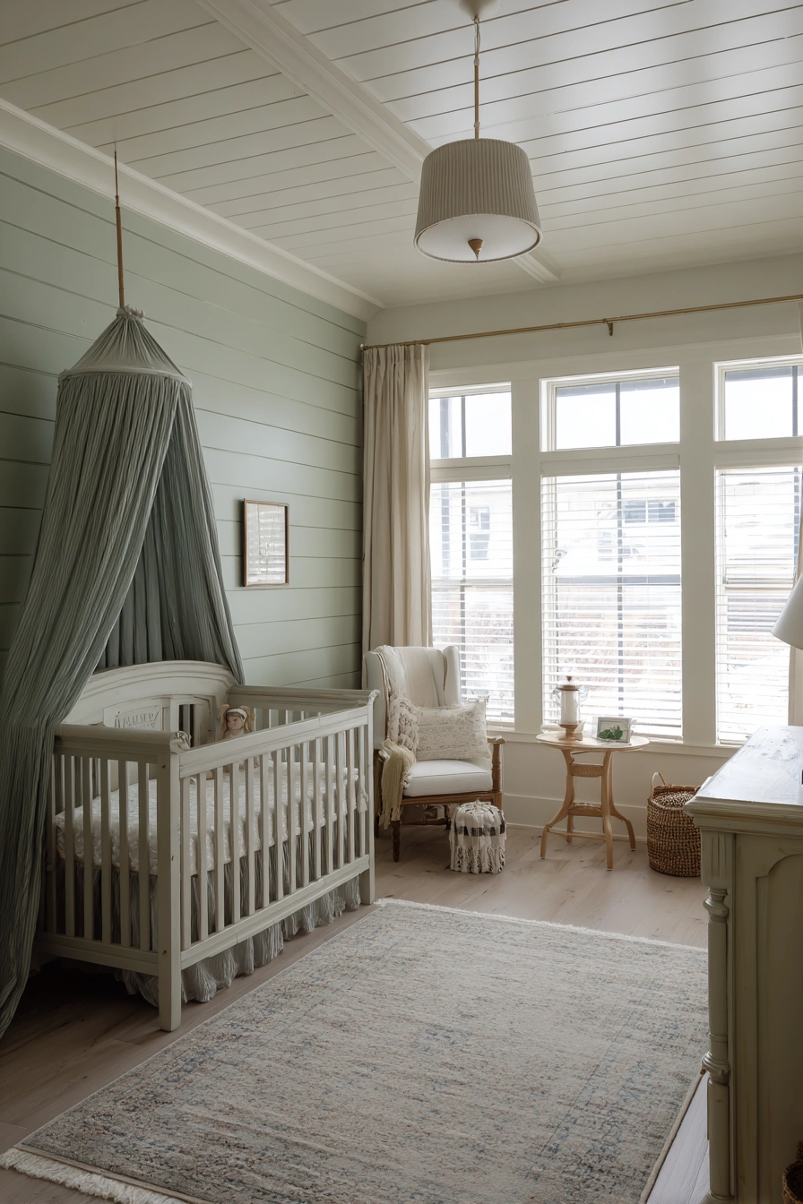 Classic Sage Nursery with Vintage Charm