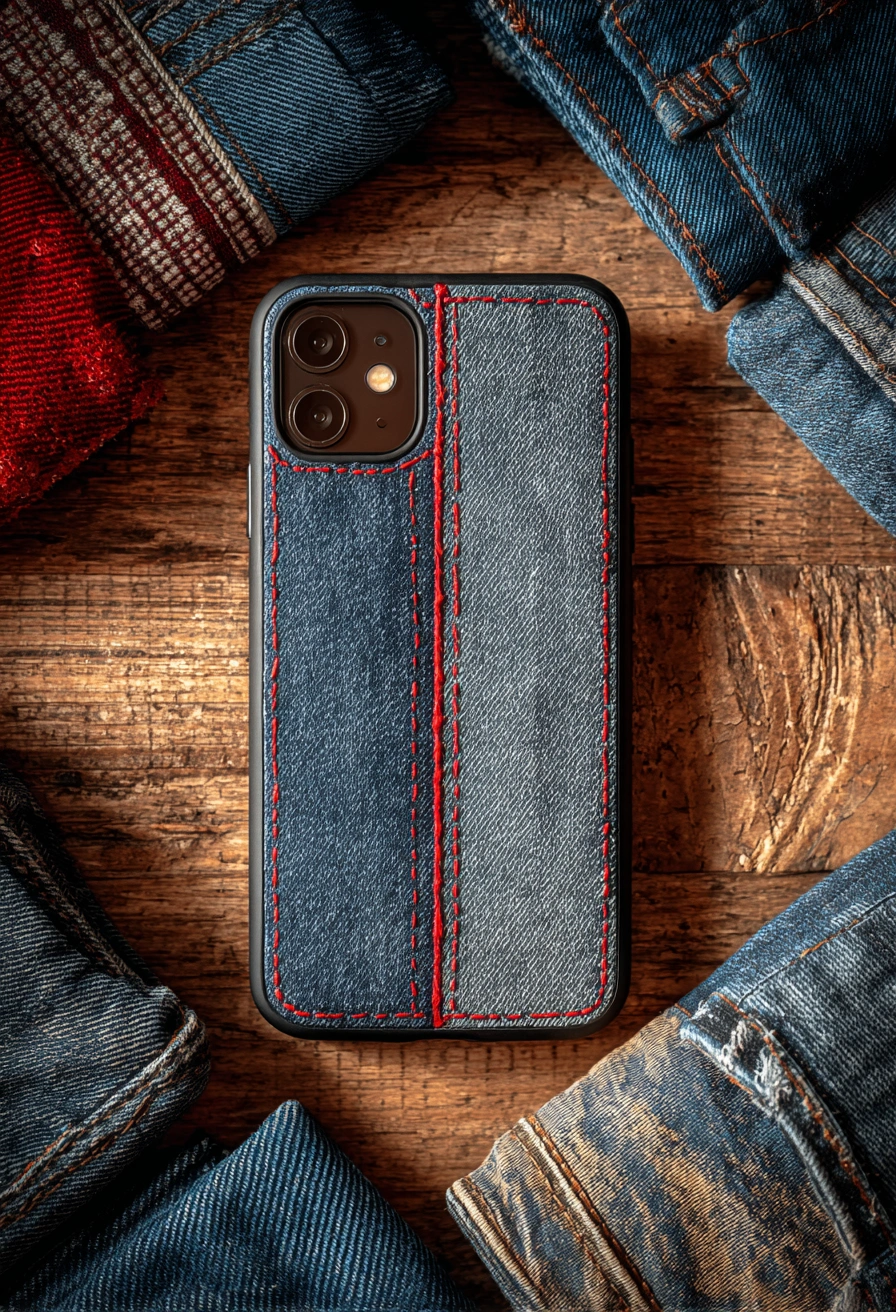 Stylish Denim Patchwork Phone Case
