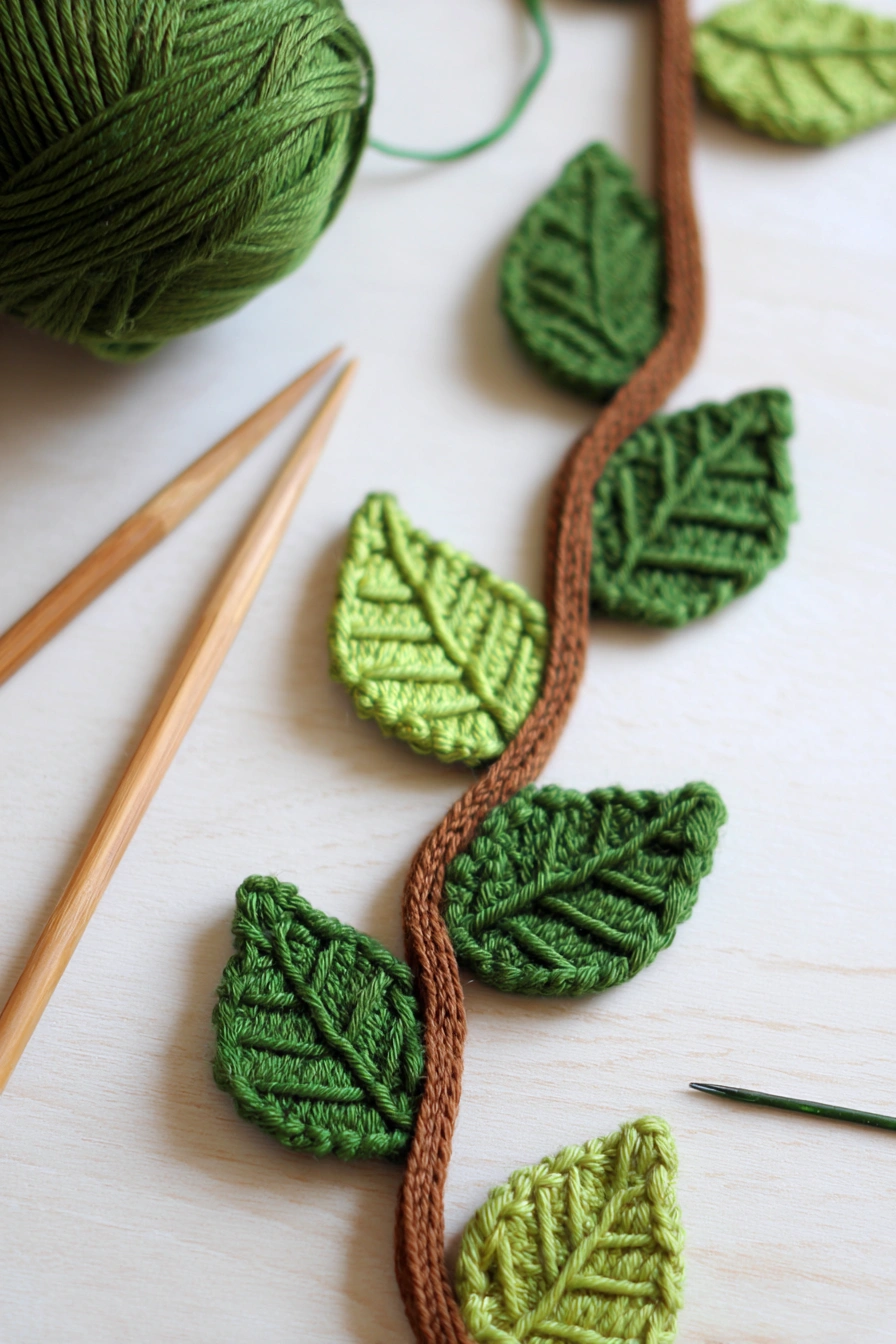Leafy Crochet Vine Garland