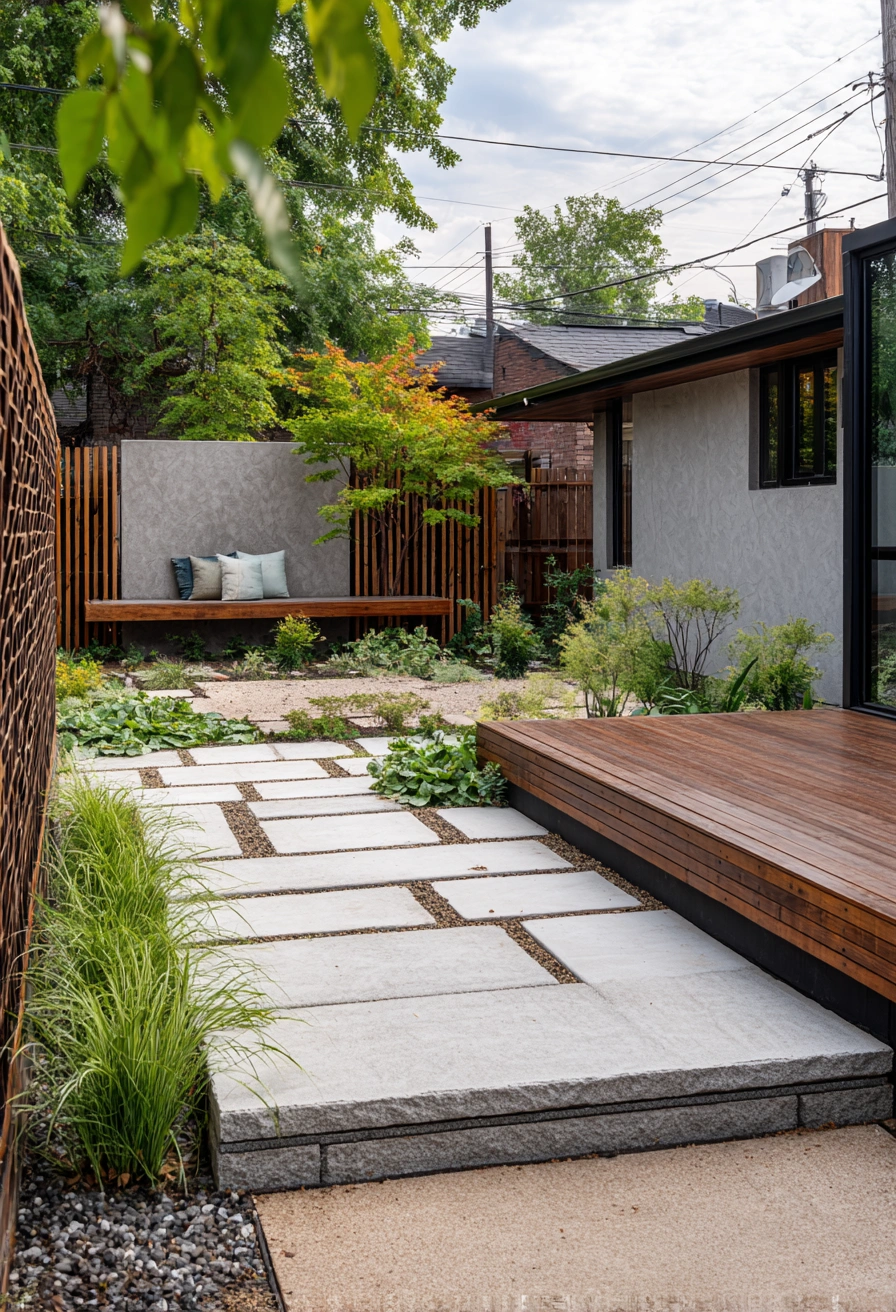 Contemporary Courtyard with Cozy Vibes