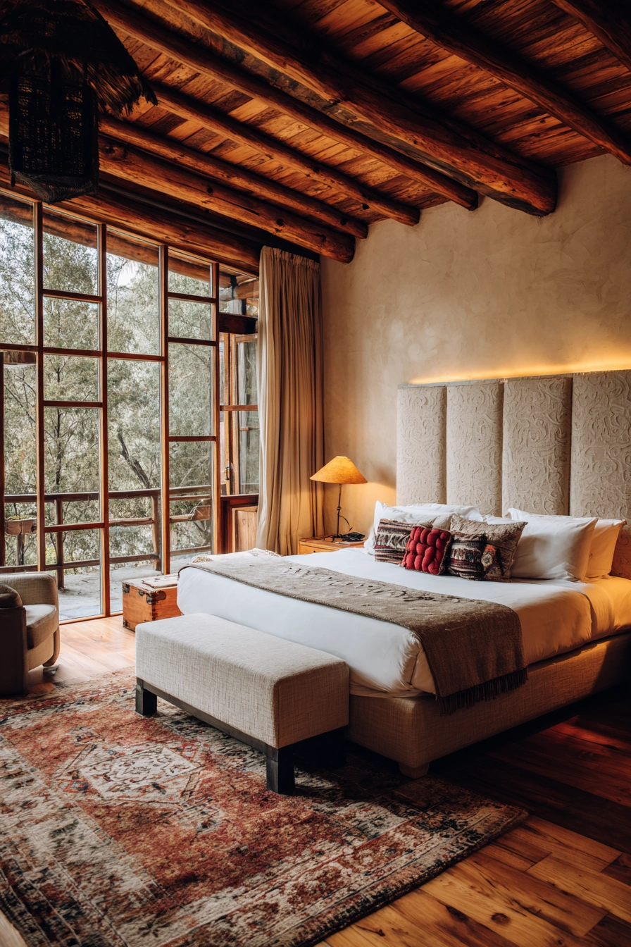 Modern Rustic Headboard with Subtle Texture