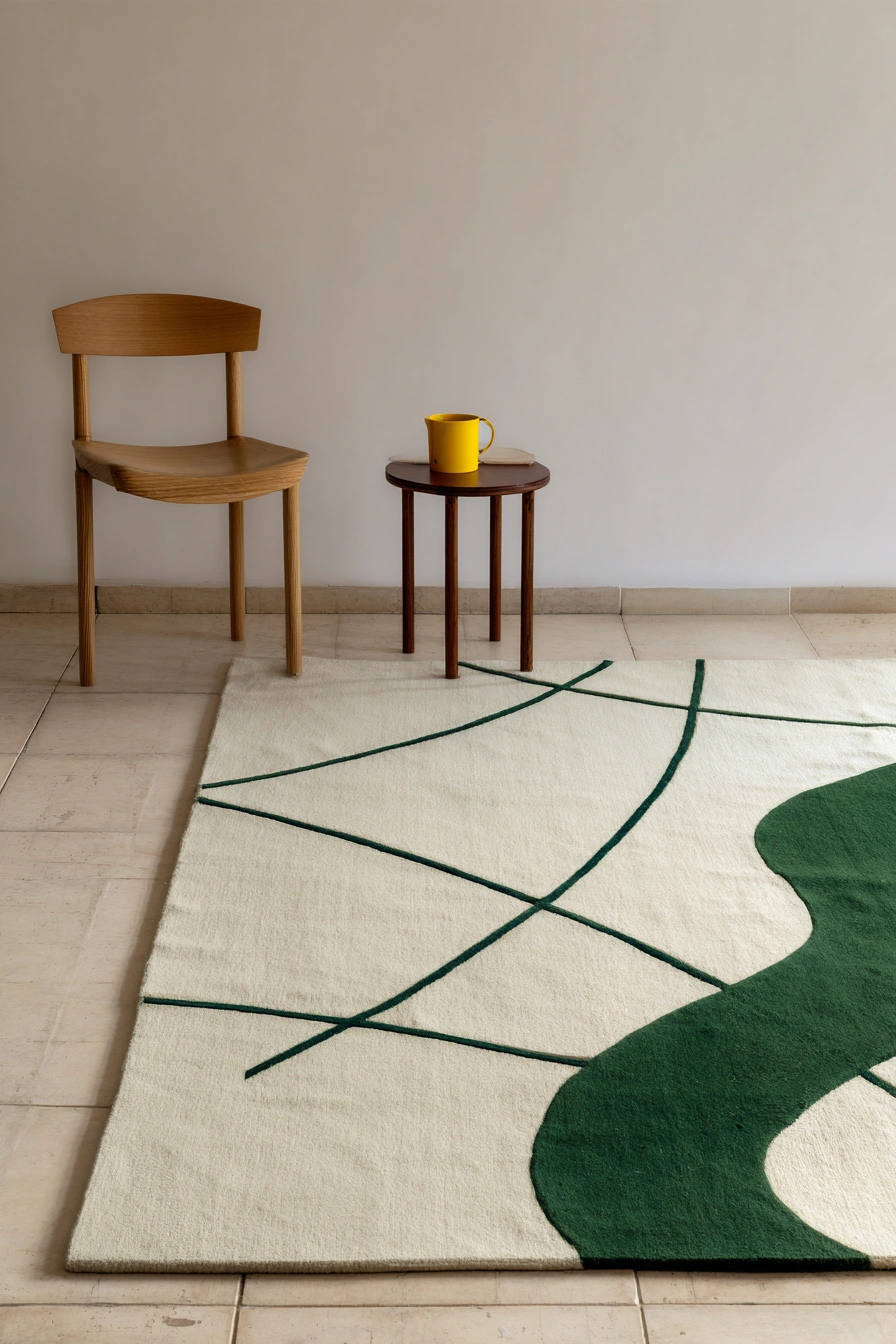 Minimalist Flow Abstract Area Rug