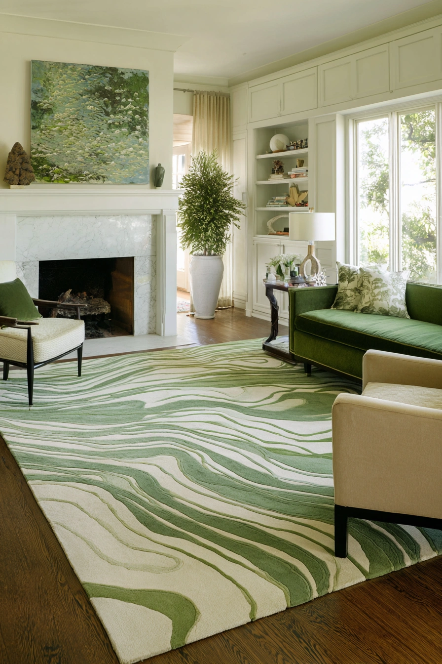 Elegant Flow in Sage and Cream