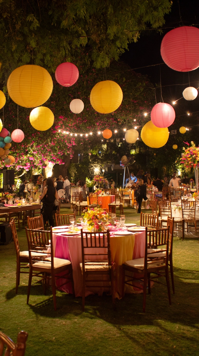 Whimsical Garden Party Under the Lights