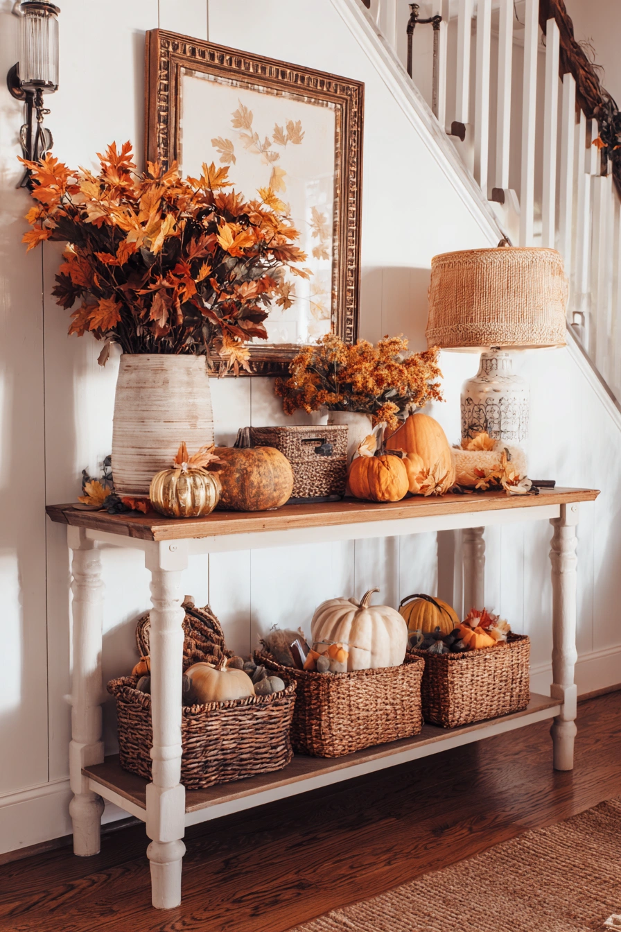Rustic Autumn Entryway Charm