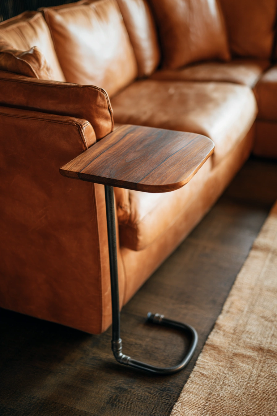 Industrial C-Table with Streamlined Support