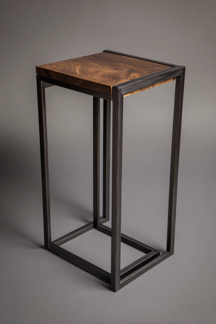 Modern Industrial C-Table with Sleek Utility