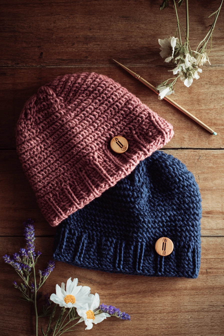 Handcrafted Autumn Beanie Duo