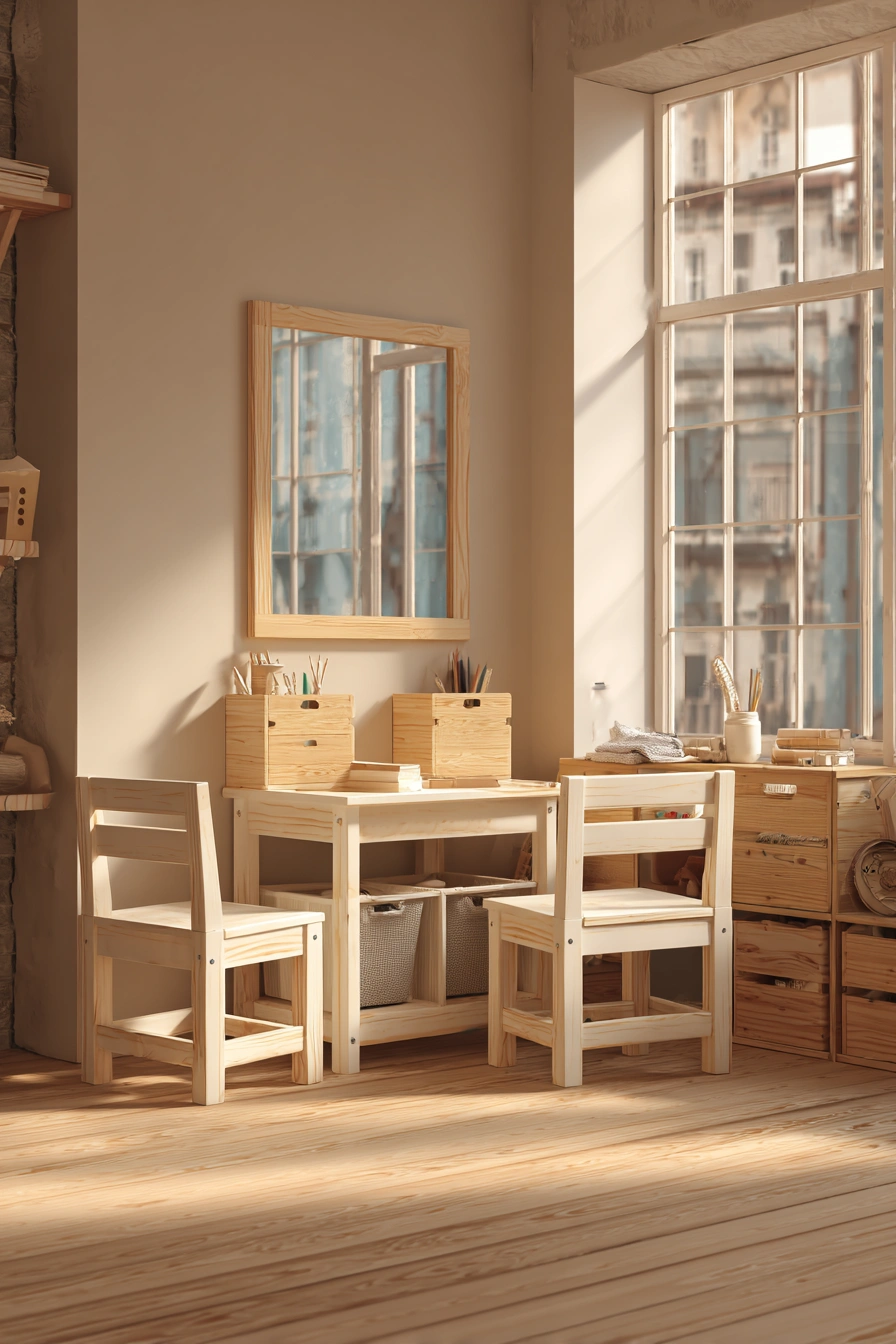 Sunlit Scandinavian-Inspired Art Nook