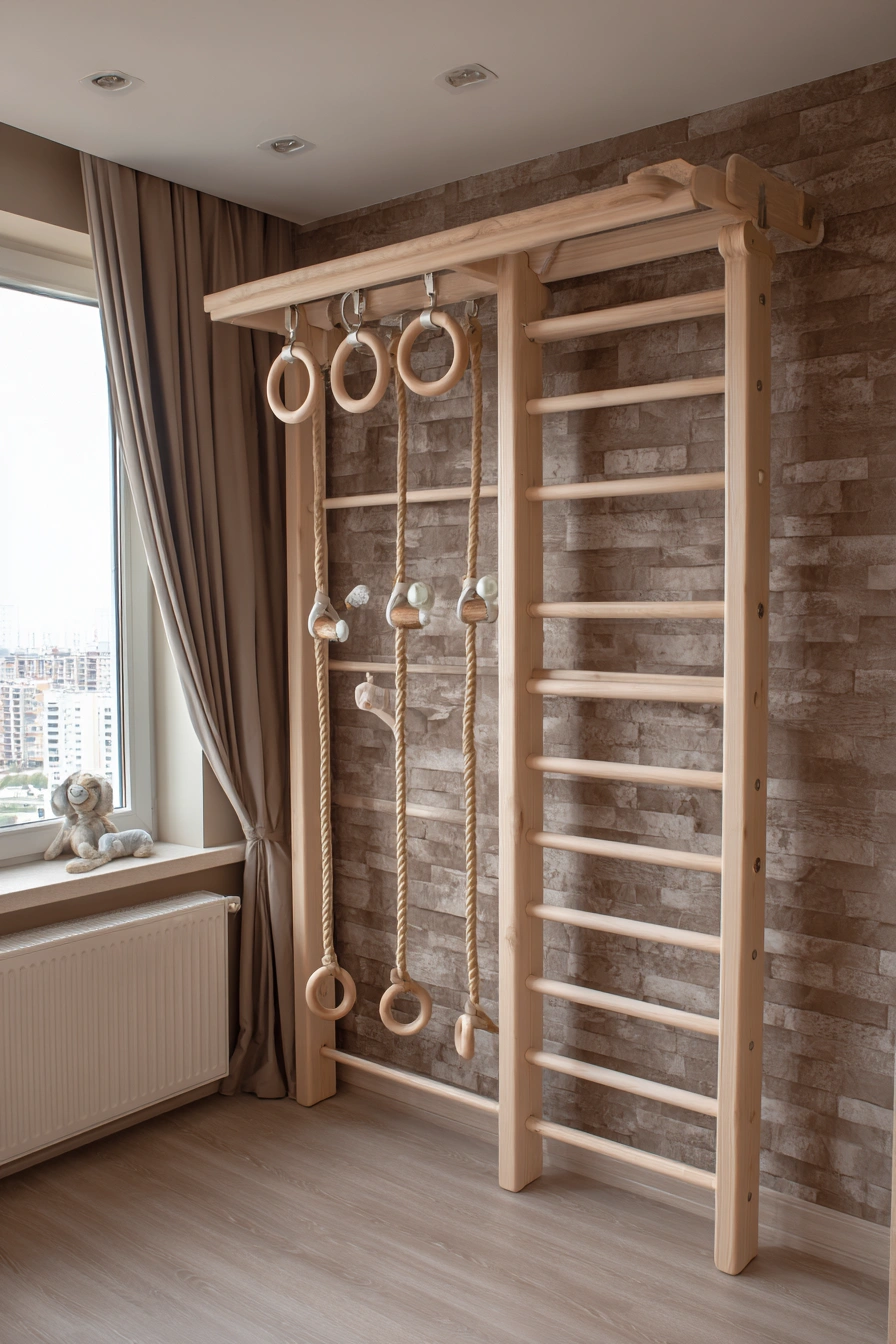 Minimalist Climbing Gym for Active Kids