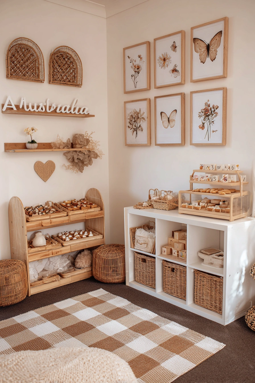 Earthy Montessori Playroom with Nature Vibes