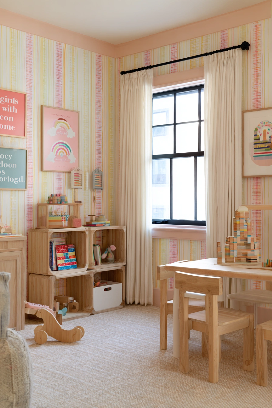 Scandi-Inspired Kids Corner with Playful Pastels