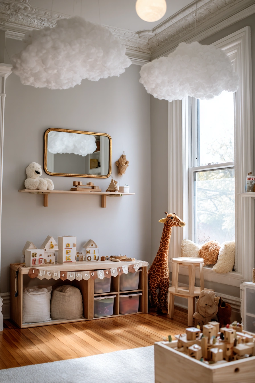 Dreamy Cloud-Themed Play Space