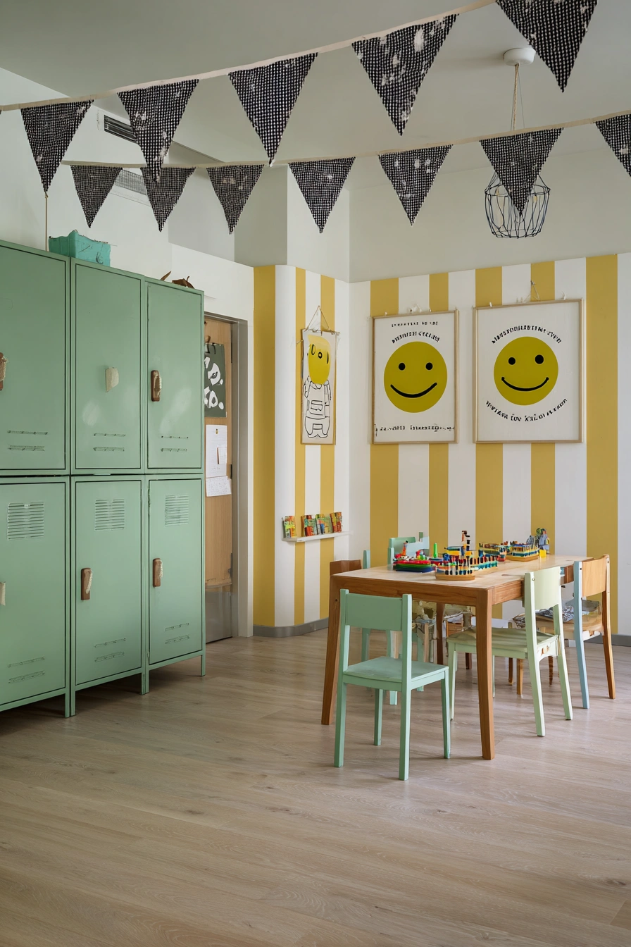 Retro-Inspired Playroom with a Pop of Cheer