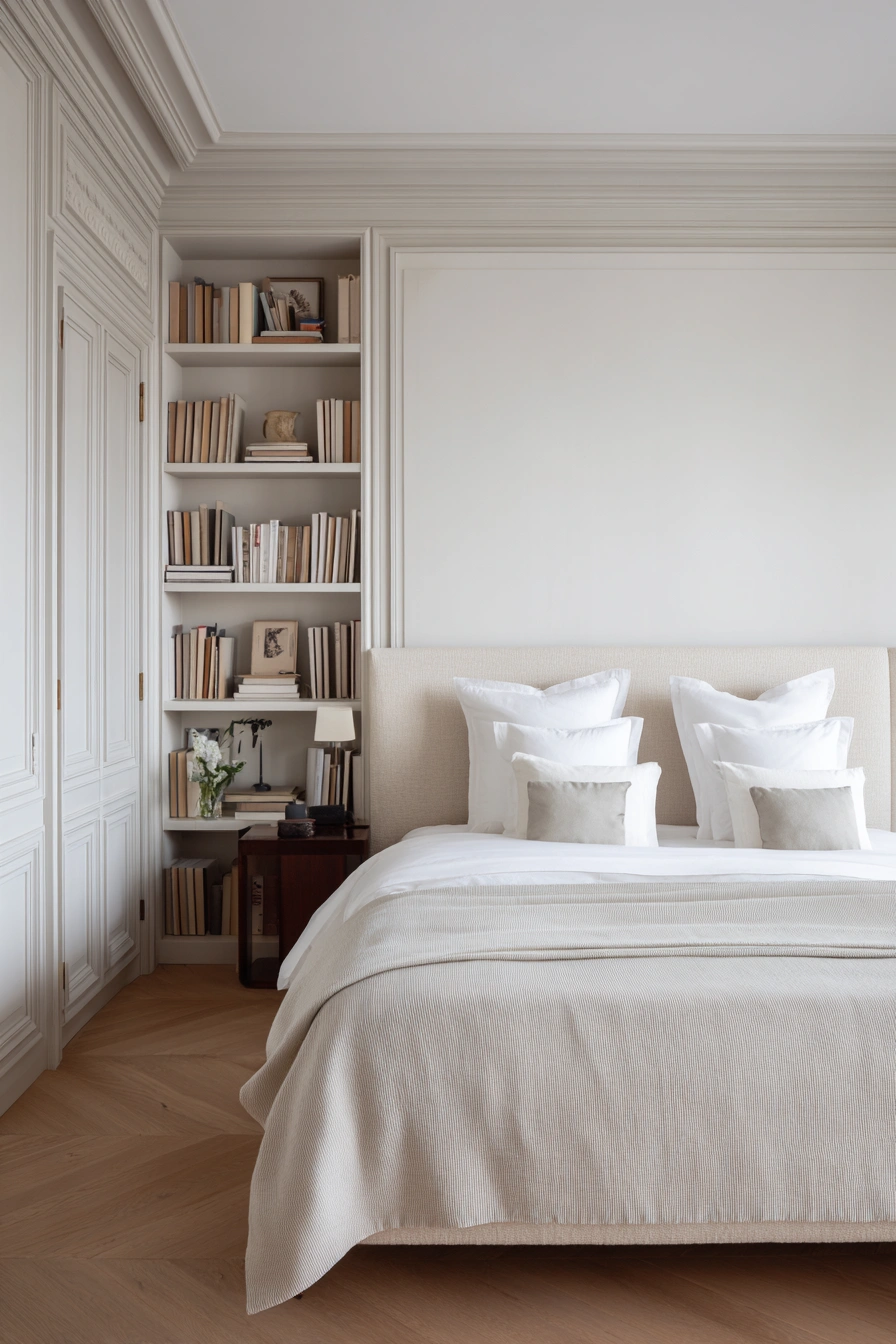 Monochrome Shelves for a Luxe Minimalist Look