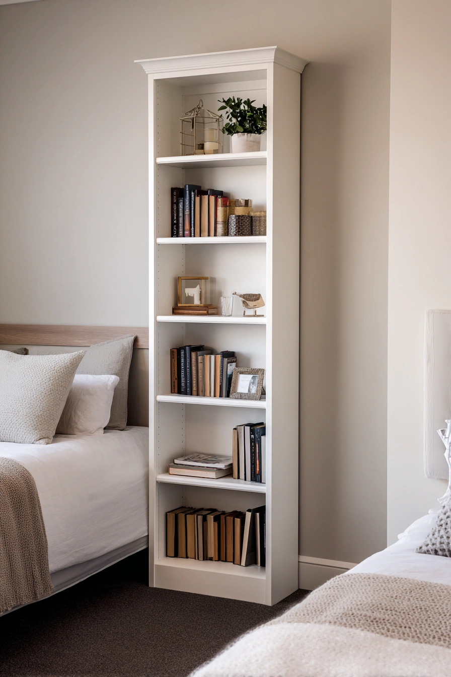 Neutral Shelf Styling with a Modern Touch