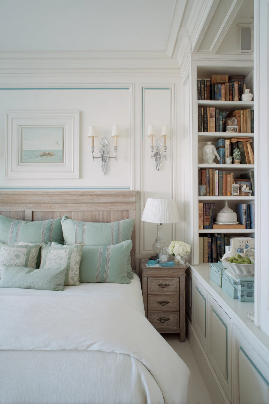 Coastal Cottage Shelves with Vintage Elegance