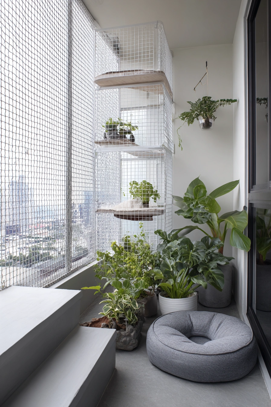 Vertical Garden Catio with Skyline Views