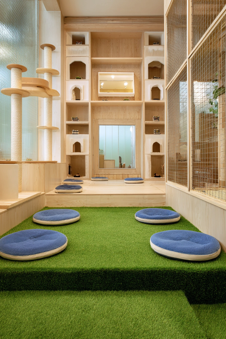 Modern Cat Lounge with Zen Vibes