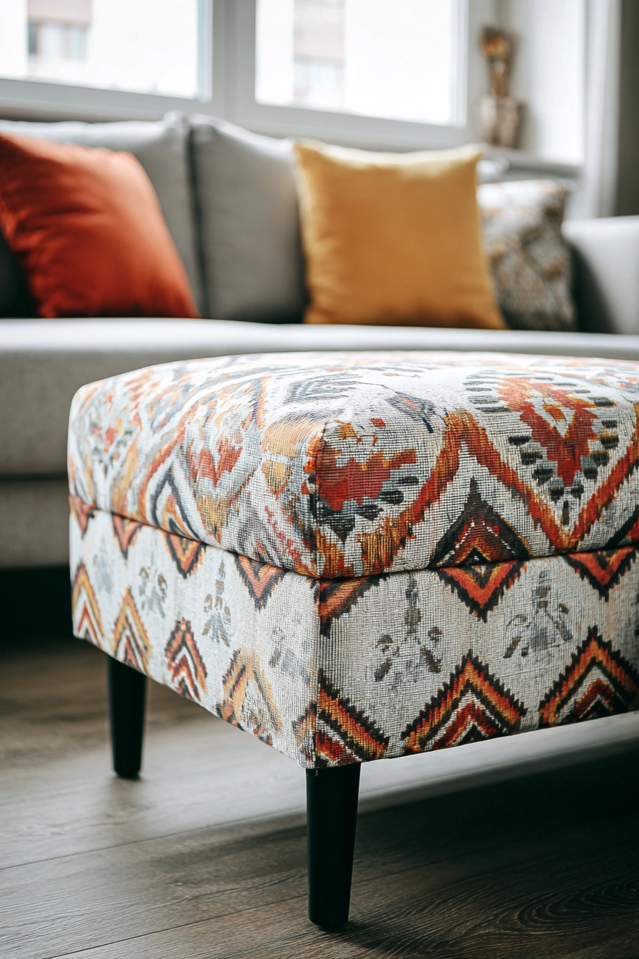 Southwestern-Inspired Ottoman Refresh