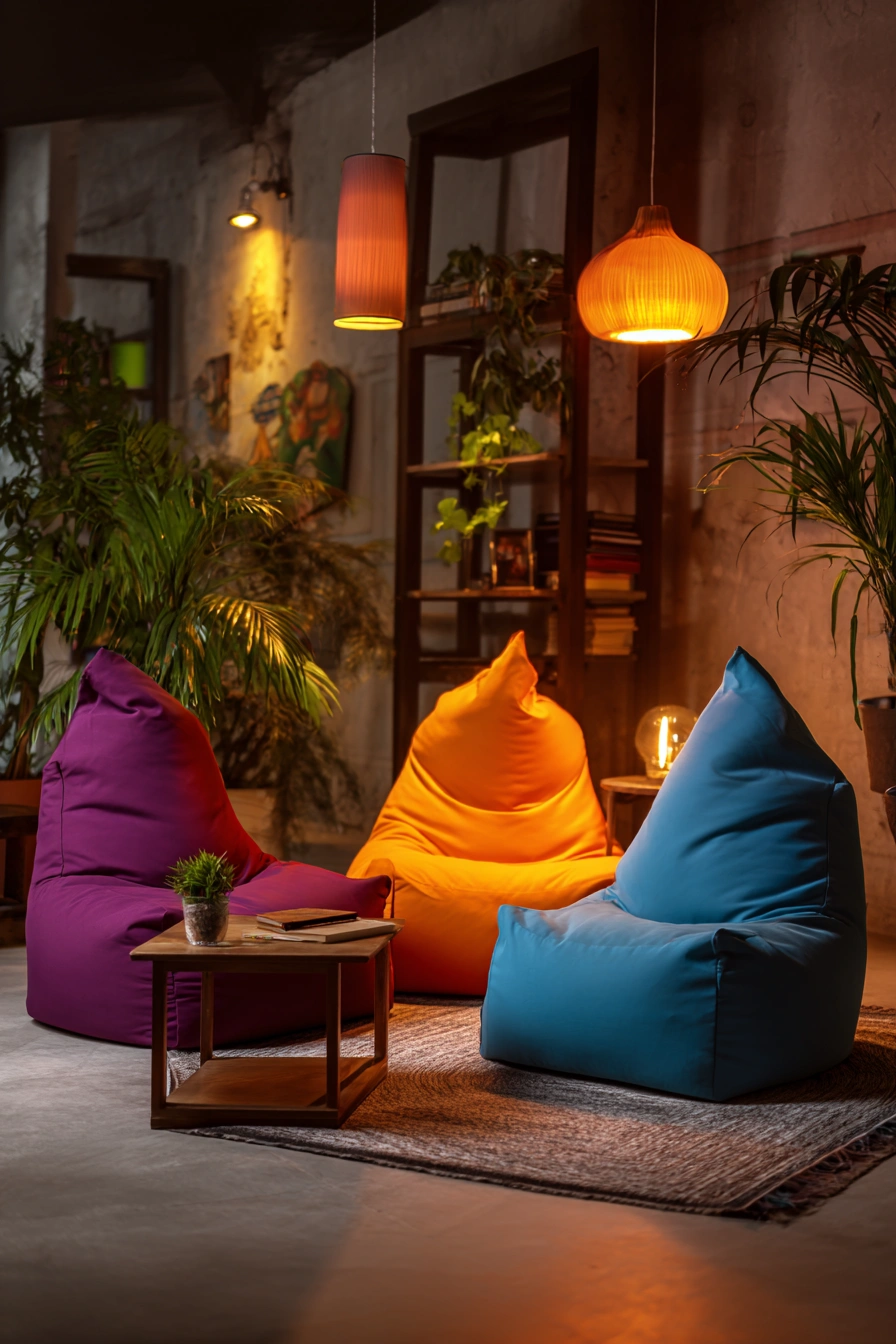 Urban Loft Lounge with Bold Bean Bags