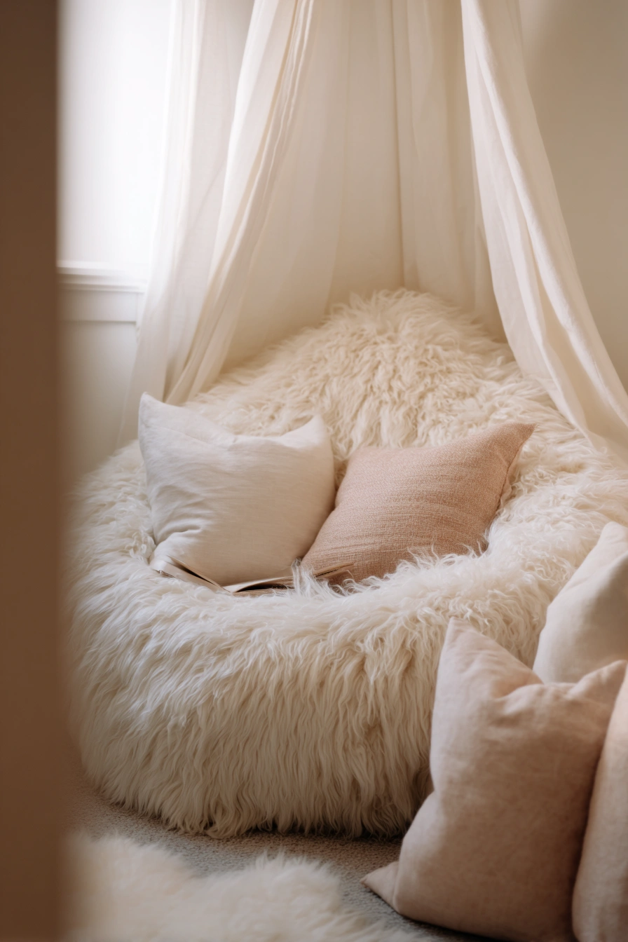 Faux Fur Bean Bag Dream Nook