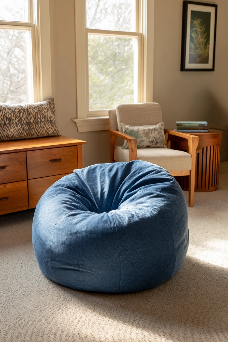 Classic Comfort with a Pop of Blue