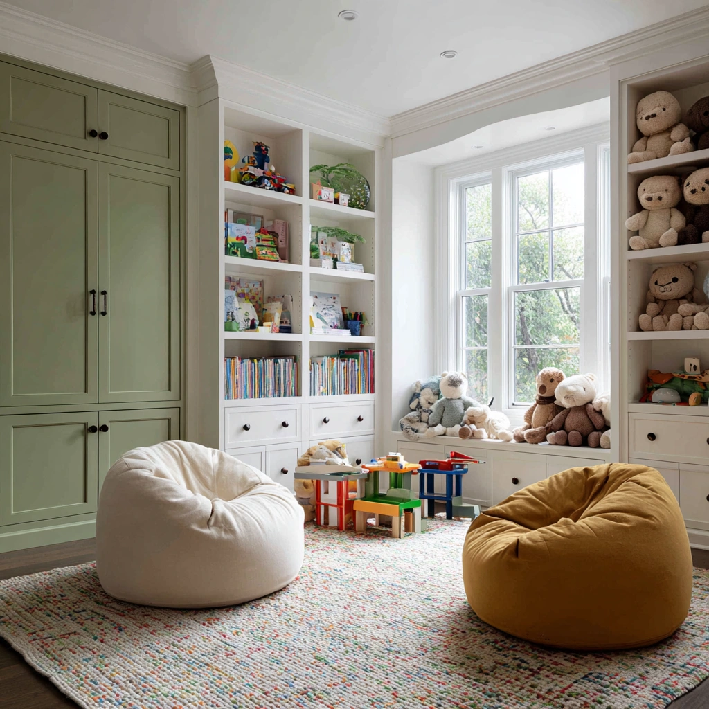 Whimsical Playroom with Cozy Bean Bags
