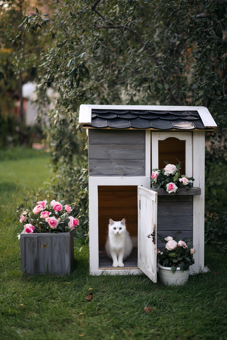 Charming Garden Cat Cottage