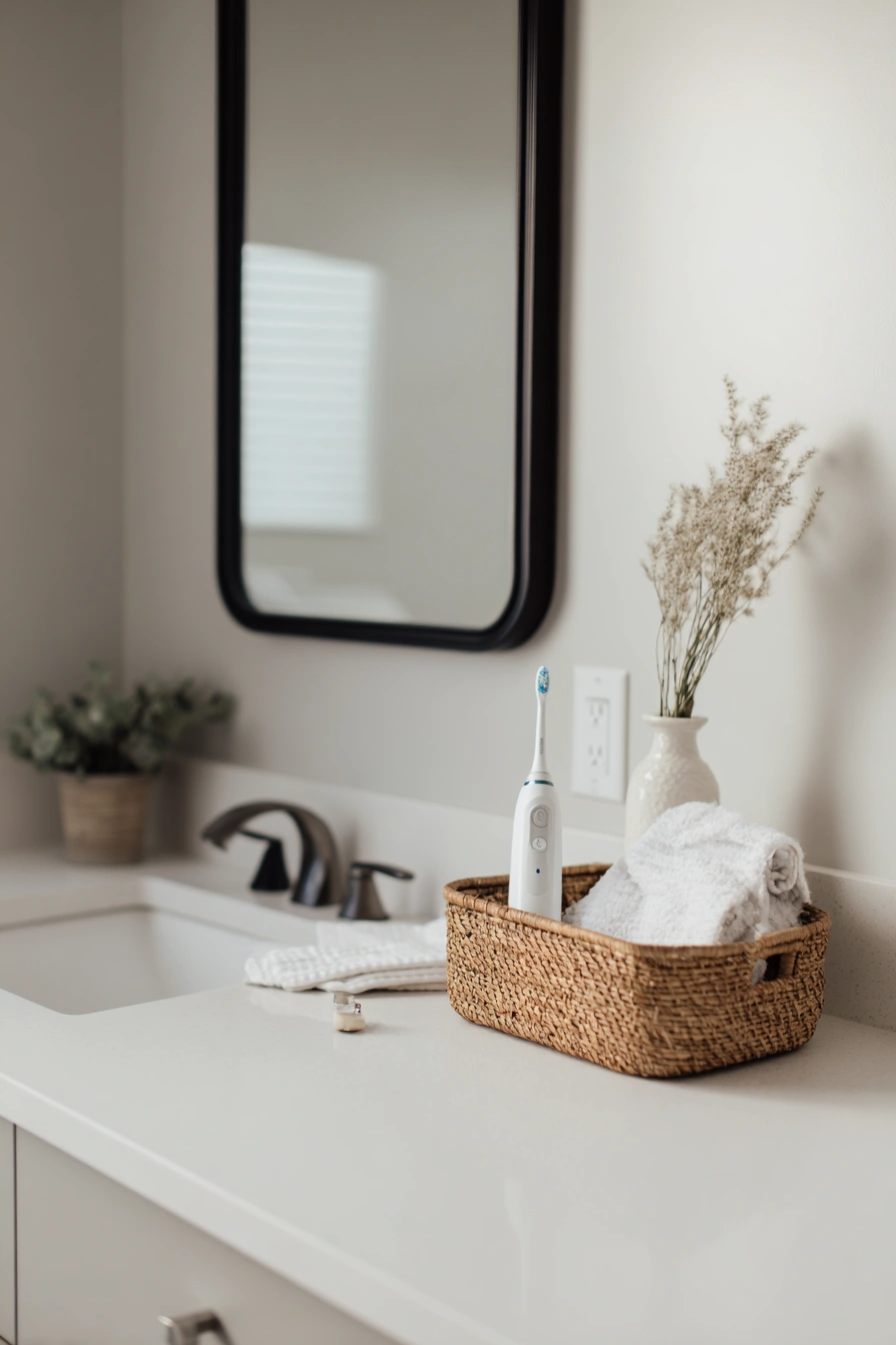 Simple Boho Vanity with Natural Texture