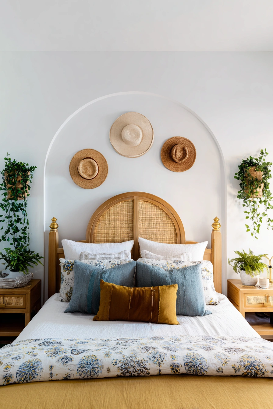 Boho-Inspired Rattan Headboard Vibes