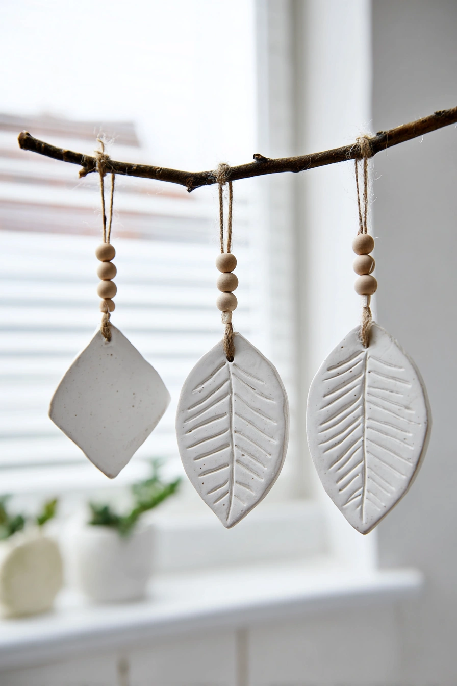 Minimalist Leaf Clay Wall Hangers